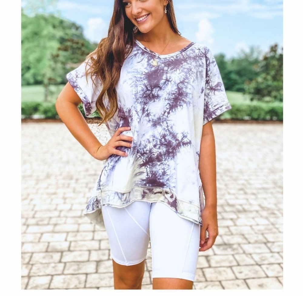 Umgee tie dyed cap sleeve top